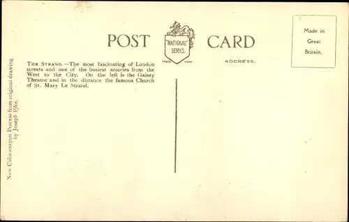 Künstler Ak Joseph Pike, London City England, the Strand