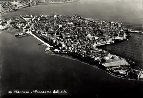 Ak Siracusa Syrakus Sizilien, Panorama, Fliegeraufnahme