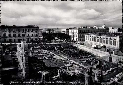 Ak Siracusa Syrakus Sizilien, Piazza Pancali e Tempio de Apollo, Apollontempel