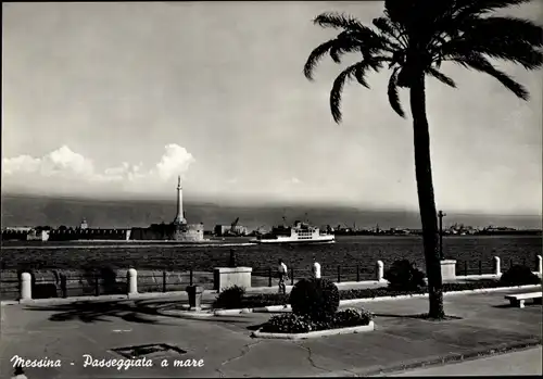 Ak Messina Sizilien, Passeggiata a Mare