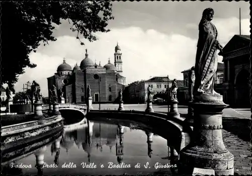 Ak Padova Padua Veneto, Prato della Valle e Basilica di S. Giustina