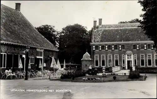 Ak Uithuizen Groningen Niederlande, Menkemaborg met Schathuis