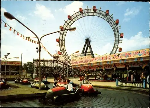 Ak Wien 1 Innere Stadt, Prater mit Autodrom und Riesenrad