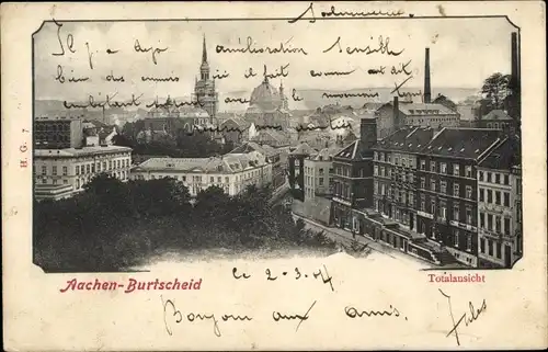 Ak Burtscheid Aachen Nordrhein Westfalen, Totalansicht