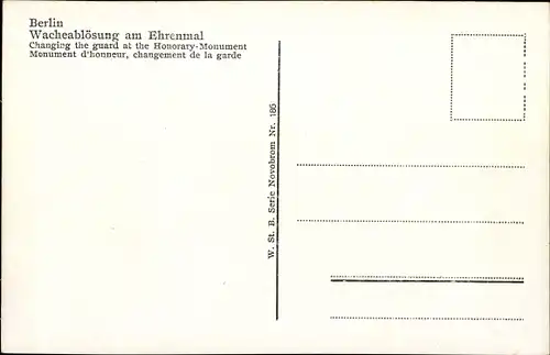 Ak Berlin, Wachablösung am Ehrenmal