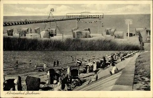 Ak Nordseebad Duhnen Cuxhaven, Strandpartie