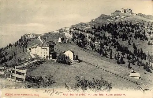 Ak Rigi Kulm Kanton Schwyz, Gesamtansicht, Rigi Staffel