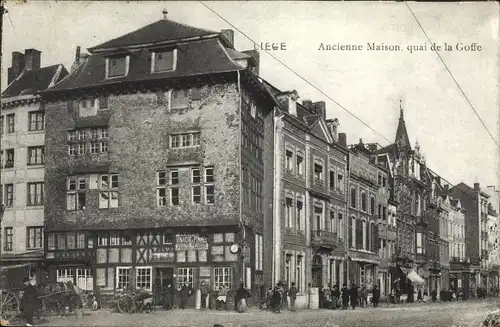 Ak Liège Lüttich Wallonien, Ancienne Maison, quai de la Goffe