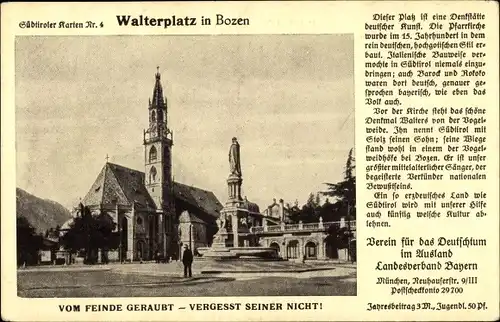 Ak Bozen Bolzano Südtirol, Walterplatz