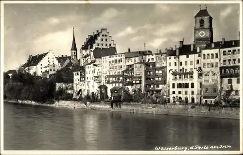Ak Wasserburg am Inn in Oberbayern, Stadtansicht