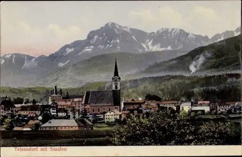 Ak Teisendorf in Oberbayern, Gesamtansicht mit Staufen