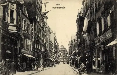 Ak Metz Moselle, Römerstraße, Geschäft, Inh. Jacob Weber