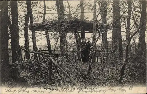 Ak Wörrstadt in Rheinhessen, Partie aus dem Wallgraben