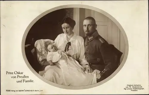 Ak Oskar Prinz von Preußen und Familie, Portrait, Liersch 7500