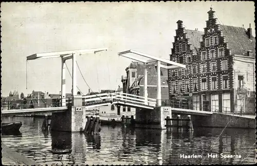 Ak Haarlem Nordholland Niederlande, Het Spaarne