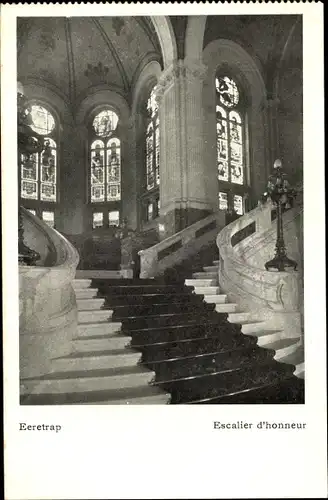 Ak La Haye Den Haag Südholland Niederlande, Le Palais de la Paix, Eeretrap, Treppe