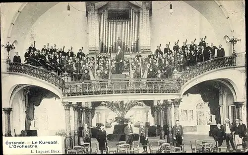 Ak Oostende Ostende Westflandern, Le Kursaal, L'Orchestre