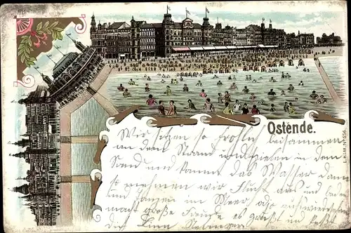 Litho Oostende Ostende Westflandern, Strand, Hotels