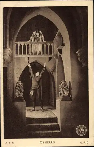 Ak Theaterszene aus Othello, William Shakespeare, Schauspieler