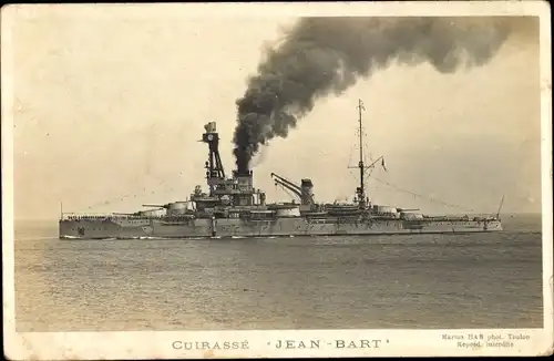 Ak Französisches Kriegsschiff, Cuirasse Jean Bart