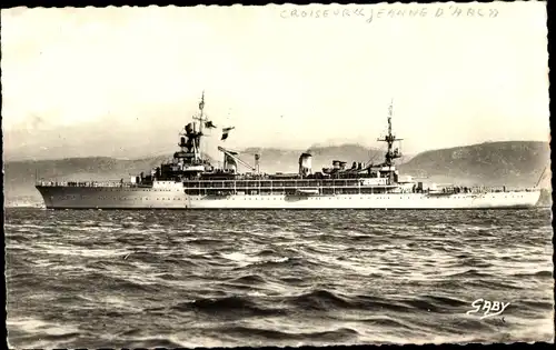 Ak Französisches Kriegsschiff, Le Croiseur Ecole Jeanne d'Arc