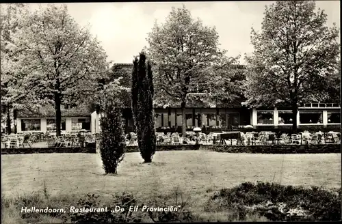 Ak Hellendoorn Overijssel, Restaurant De Elf Provencien, Außenansicht Terrasse