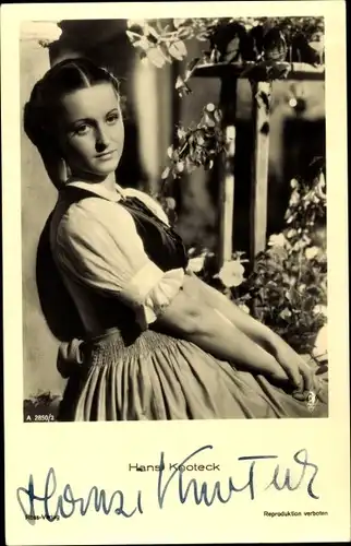 Ak Schauspielerin Hansi Knoteck, Portrait, Ross 2850/2