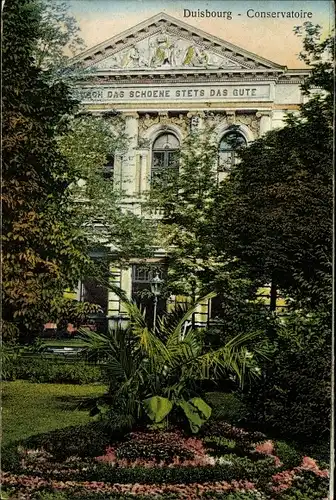 Ak Duisburg im Ruhrgebiet, Tonhalle, Parkanlage