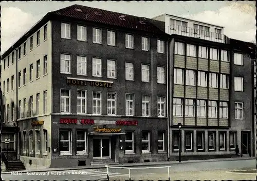 Ak Aachen in Nordrhein Westfalen, Hotel Restaurant Hospiz, Wallstraße 1-3