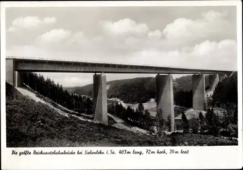 Ak Siebenlehn Großschirma in Sachsen, Reichsautobahnbrücke