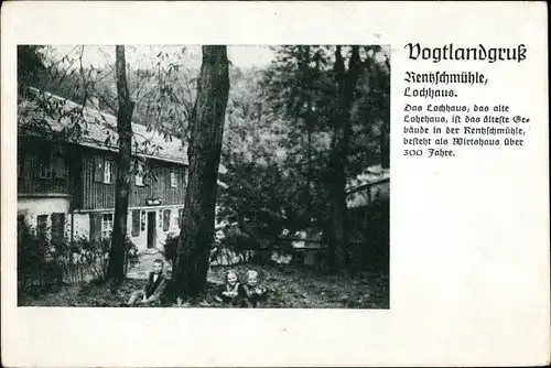 Ak Rentzschmühle Pöhl im Vogtland, Gasthaus Lochhaus, Kinder