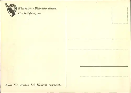 Ak Biebrich am Rhein Wiesbaden in Hessen, Empfangshalle mit Kellereingang, Sektkellerei Henkell