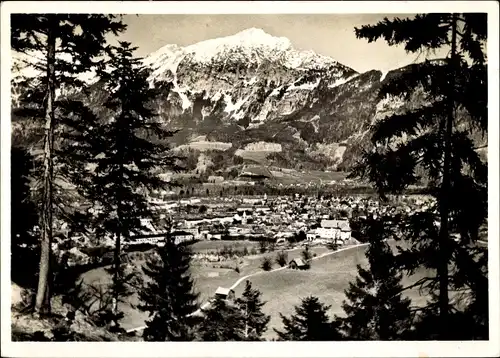 Ak Bad Reichenhall in Oberbayern, Ortsansicht, Panorama, Hochstauffen