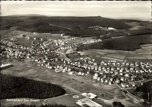 Ak Salchendorf Neunkirchen im Siegerland, Panorama, Fliegeraufnahme