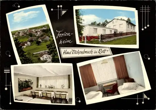 Ak Rott Roetgen in der Eifel, Ferienheim Haus Dickenbruch, Ortsansicht