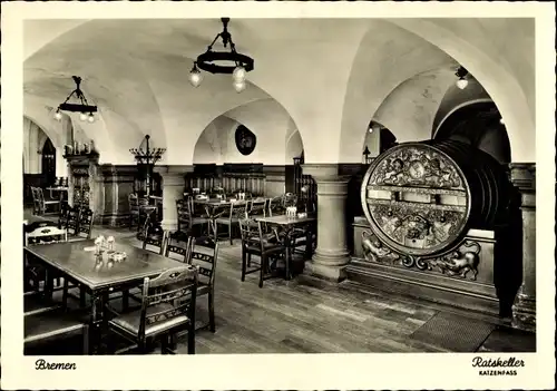 Ak Hansestadt Bremen, Ratskeller, Katzenfass