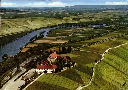 Ak Vogelsburg Volkach in Unterfranken, Luftbild