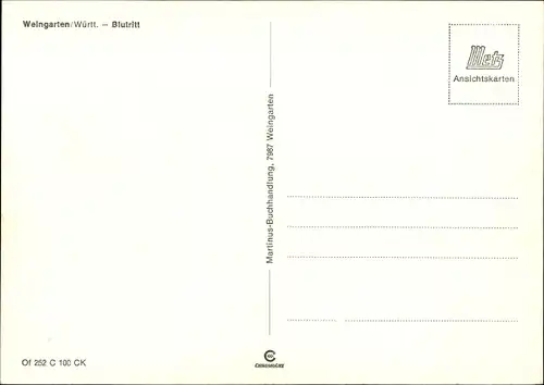 Ak Weingarten in Württemberg, Blutritt, Prozession
