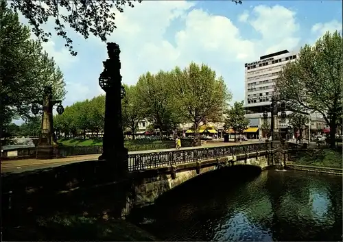 Ak Düsseldorf am Rhein, Königsallee vom Kö-Center, Brücke