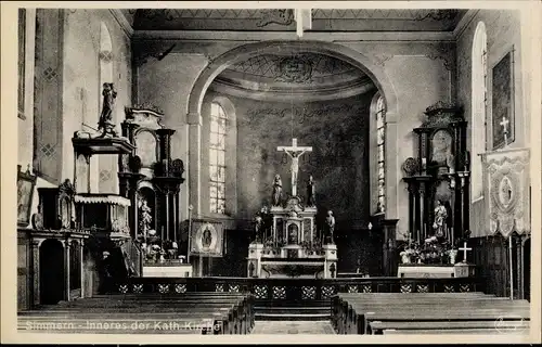 Ak Simmern im Hunsrück, Inneres der Kath. Kirche