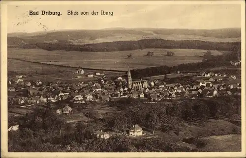 Ak Bad Driburg in Westfalen, Blick von der Iburg