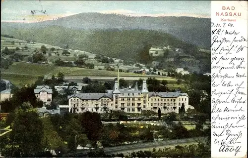 Ak Nassau an der Lahn, Kurhaus, Panorama