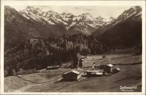 Ak Schwand Oberstdorf im Oberallgäu, Gebirgspanorama