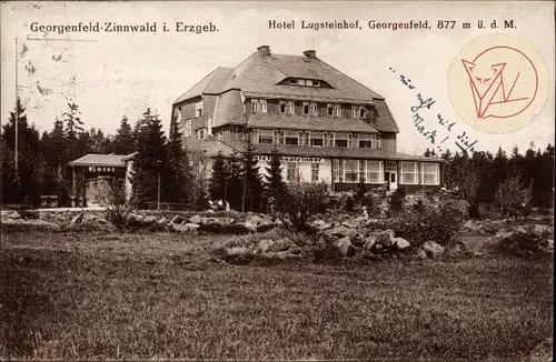 Ak Zinnwald Georgenfeld Altenberg im Erzgebirge, Gebirgshotel Lugsteinhof