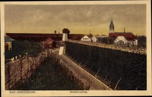 Ak Königsborn Unna im Ruhrgebiet, Gradierwerke, Kirche