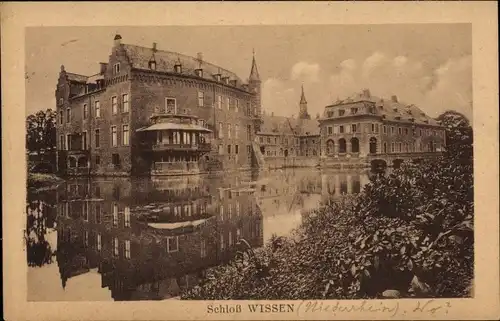 Ak Weeze am Niederrhein, Schloss Wissen, Wasserschloss