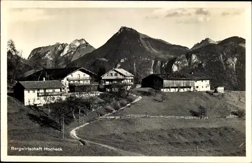 Ak Oberaudorf im Kreis Rosenheim Oberbayern, Bergwirtschaft Hocheck