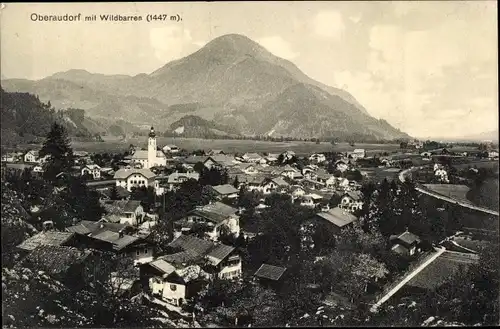 Ak Oberaudorf am Inn Oberbayern, Totale mit Wildbarren