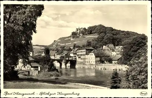 Ak Bad Kreuznach in Rheinland Pfalz, Blick zur Kauzenburg