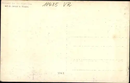 Ak Stralsund in Vorpommern, Ortsansicht aus der Vogelschau mit St. Jacobi und Nikolai